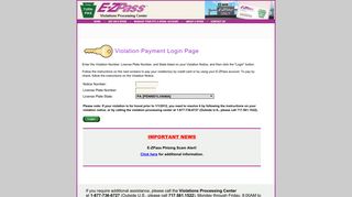 E-ZPass Violations Manager - pa ezpass - PA Turnpike