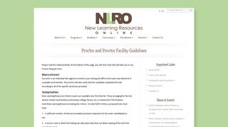 Proctor and Proctor Facility Guidelines - New Learning Resources ...