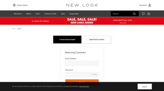 Login Page | New Look UK