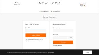 Checkout-Login Page | New Look UK