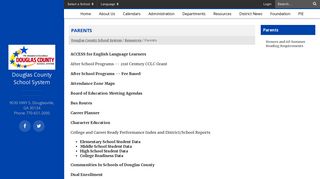 Parents - Douglas County School System