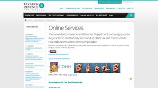 Online Services - NM Taxation and Revenue Department