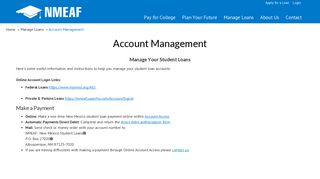 Manage Student Loans | New Mexico Student Loans Payment