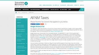 All NM Taxes - NM Taxation and Revenue Department