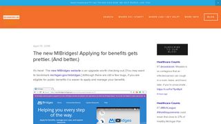 The new MIBridges! Applying for benefits gets prettier. (And better ...
