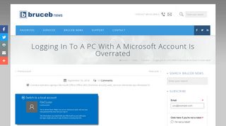 Logging In To A PC With A Microsoft Account Is Overrated | Bruceb News
