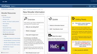 New Moodle Information - UCL Moodle Guides (for staff) - UCL Wiki