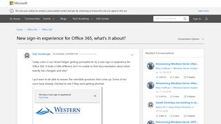 New sign-in experience for Office 365, what's it about? - Microsoft ...
