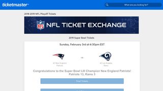NFL Ticket Exchange - Ticketmaster