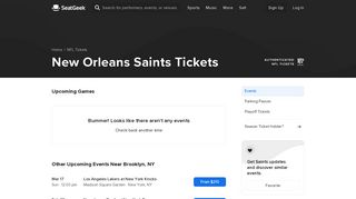 New Orleans Saints Tickets | SeatGeek