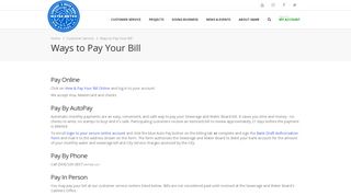 Ways to Pay Your Bill - Sewerage & Water Board of New Orleans