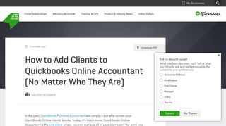 How to Add Clients to Quickbooks Online Accountant (No Matter Who ...