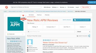 New Relic APM Reviews 2019 | G2 Crowd