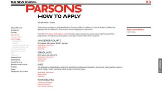 Admission How to Apply | Parsons School of Design - The New School