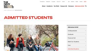 Admitted Students | The New School
