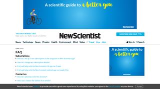 FAQ | New Scientist