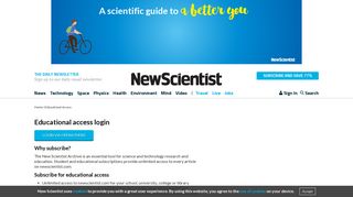 Educational Access | New Scientist