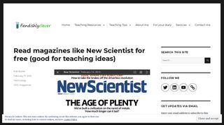 Read magazines like New Scientist for free (good for teaching ideas ...