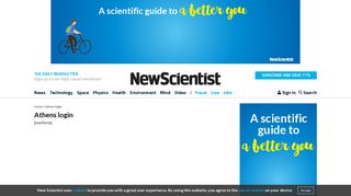 Athens login | New Scientist