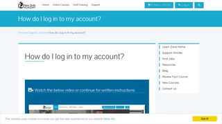How do I log in to my account? - New Skills Academy