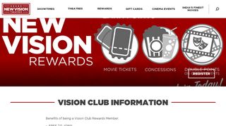 New Vision Rewards Info | New Vision Theatres