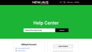Billing & Account « NewWave Communications