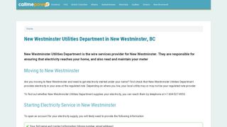 New Westminster Utilities Department in New Westminster, BC ...
