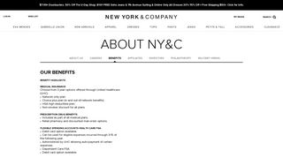 Benefits - New York & Company