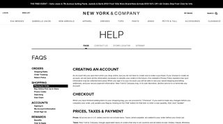 Placing an Order - New York & Company