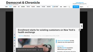 Enrollment starts for existing customers on New York's health exchange