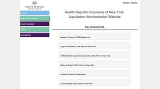 Key Documents - Health Republic Insurance of New York
