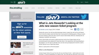 What is Jets Rewards? Looking at the Jets new season ticket program ...