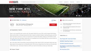 Jets Season Tickets - 2019 New York Jets Season ... - Vivid Seats