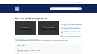 New York Law School Tech Help - Zendesk