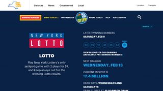 Lotto | New York Lottery