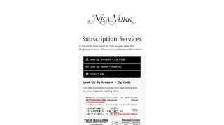Welcome to New York Magazine Customer Service