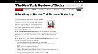Subscribing to The New York Review of Books App | The New York ...