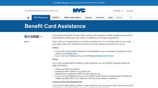 Benefit Card Assistance | City of New York - NYC.gov