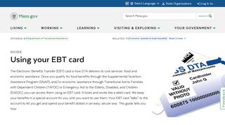 Using your EBT card | Mass.gov