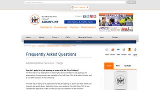 Civil Service Exams - FAQs - City of Albany, NY
