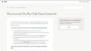 How to access The New York Times Crossword – Help