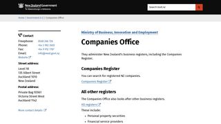 Companies Office | NZ Government - Govt.nz
