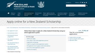 Apply online for a New Zealand Scholarship | New Zealand Ministry of ...