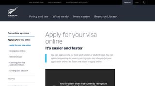 Apply for your visa online | Immigration New Zealand