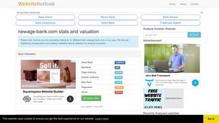 Newage-bank : Website stats and valuation