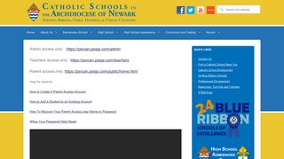PowerSchool links to various logins - Archdiocese of Newark Catholic ...