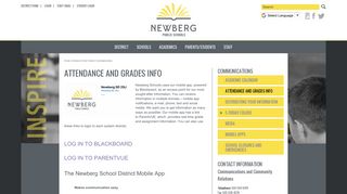 Attendance and Grades Info | Newberg Oregon School District