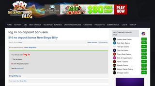 log in no deposit bonus codes - Casino Bonus