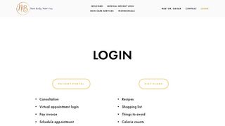 Login — New Body Aesthetics