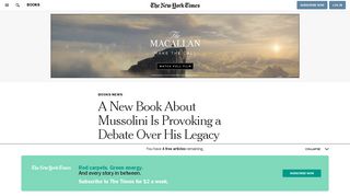 A New Book About Mussolini Is Provoking a Debate Over His Legacy ...